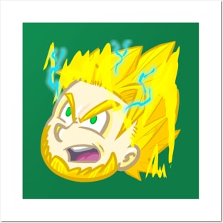 Super Saiyan Scruffy Posters and Art